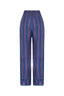 Modern Print Satin Trousers With Pipe Detail