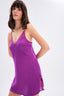Satin Dress With Lace Detail