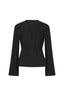Lace Up Front Shirt With Stripe Pattern