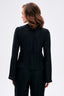 Lace Up Front Shirt With Stripe Pattern