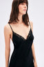 Satin Dress With Lace Detail