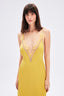 Satin Dress With Lace Detail
