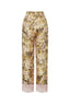 Floral Trousers With Lace Detail