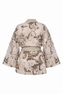 Elegant Burnout Printed Kimono