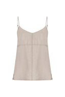 Linen Camisole With Stich Detail