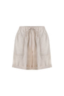 Linen Shorts With Stich Detail