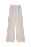 Linen Trousers With Stich Detail