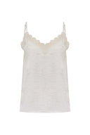 Linen Camisole With Lace Detail