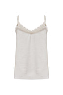Linen Camisole With Lace Detail