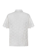 Half Placket Broderie Anglaise Shirt