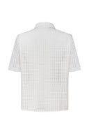 Half Placket Burnout Beach Shirt