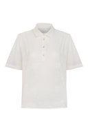 Cotton Broderie Half Placket Shirt