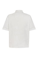 Cotton Broderie Half Placket Shirt