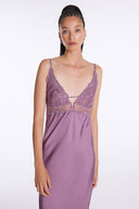 Long Sexy Dress with Lace Detail