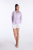 Elegant Burnout Buttoned Down Shirt