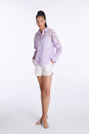 Elegant Burnout Buttoned Down Shirt