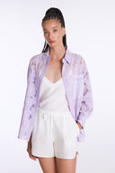 Elegant Burnout Buttoned Down Shirt