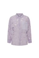 Elegant Burnout Buttoned Down Shirt