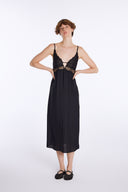 Long Sexy Dress with Lace Detail