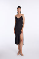 Cowl Neck Long Dress