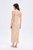 Long Floral Dress With Lace Detail