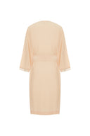 Satin Kimono With Lace Detail