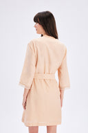 Satin Kimono With Lace Detail