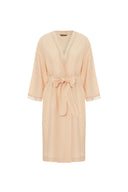 Satin Kimono With Lace Detail