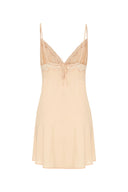 Satin Dress With Lace Detail