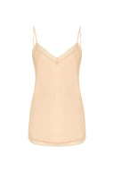 Satin Top With Lace Detail