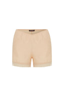 Satin Short With Lace Detail