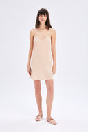 Satin Dress With Lace Detail