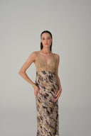 Long Sexy Dress with lace detail