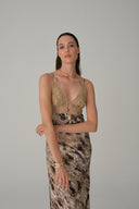 Long Sexy Dress with lace detail