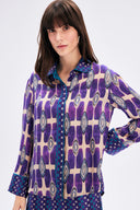 Modern Print Satin Shirt