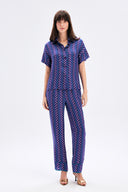 Modern Print Satin Shirt