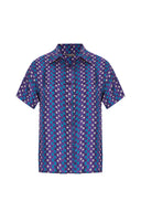 Modern Print Satin Shirt