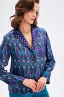 Modern Print Satin Shirt