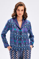 Modern Print Satin Shirt