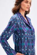 Modern Print Satin Shirt