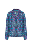 Modern Print Satin Shirt