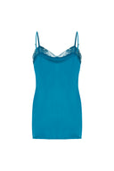 Satin Top With Lace Detail