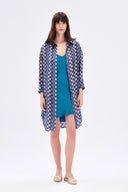 Modern Print Shirt Dress