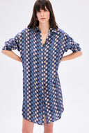 Modern Print Shirt Dress