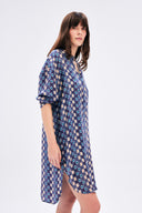 Modern Print Shirt Dress