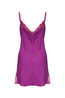 Satin Dress With Lace Detail