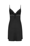 Satin Dress With Lace Detail