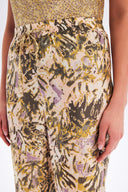 Floral Trousers With Lace Detail