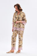 Floral Kimono With Lace Detail