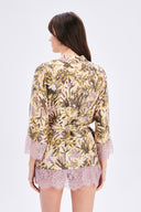 Floral Kimono With Lace Detail
